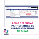 Gerenciar participantes de cursos e eventos no SIGAA